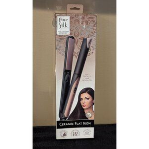 Pure Silk Ceramic Flat Iron Spa Therapy Hair Care Tourmaline